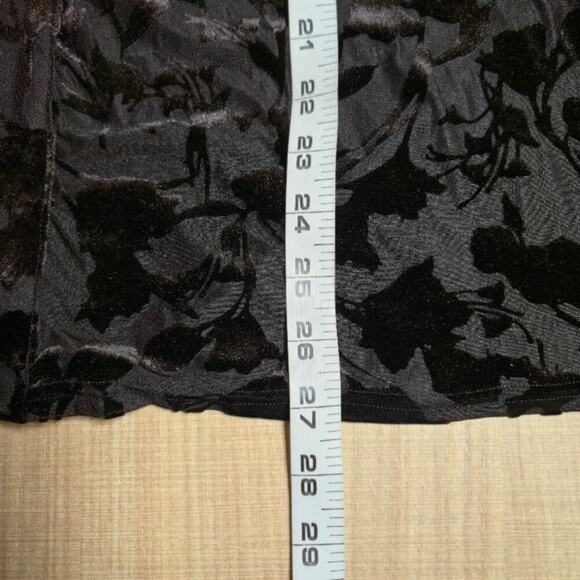 Velvet Burnout Kimono Topper Women Size OSFM Black Whimsigoth Romantic - Picture 6 of 6